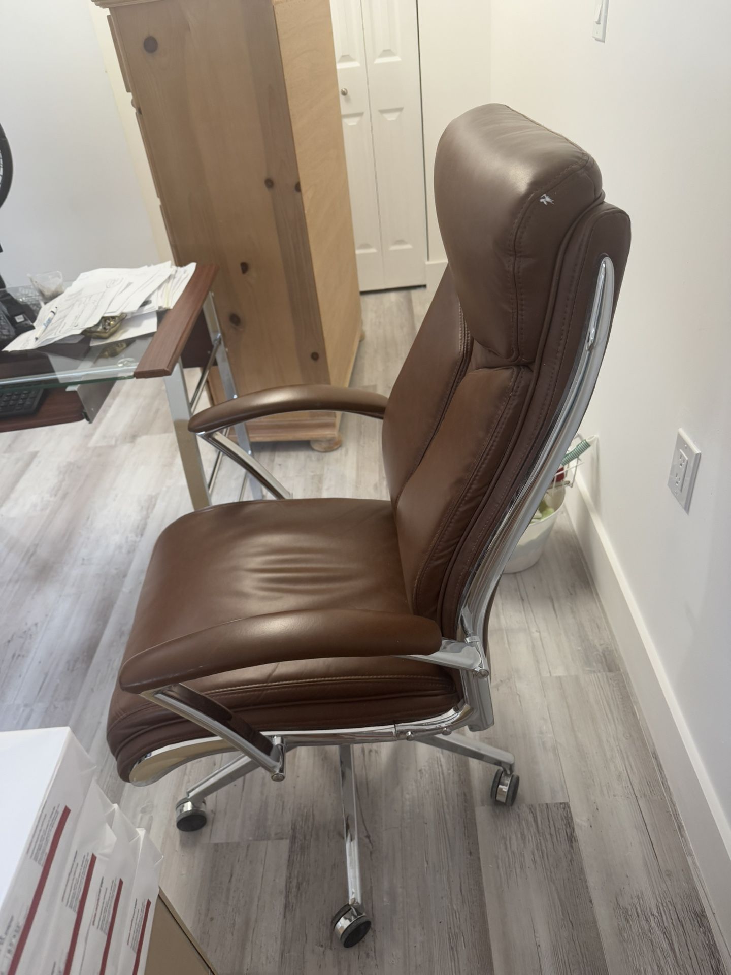 Brown Leather Desk chair