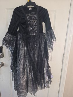 Black & Silver Witch Halloween Costume Dress 9/10