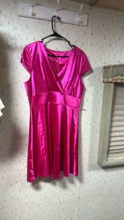 Beauty pink silk dress