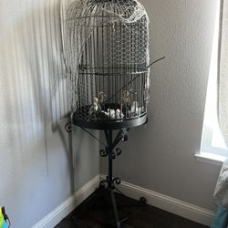 Vintage Iron Bird Cage