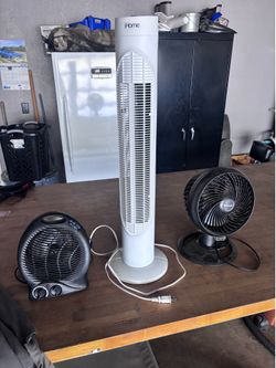 2 fans and 1 heater