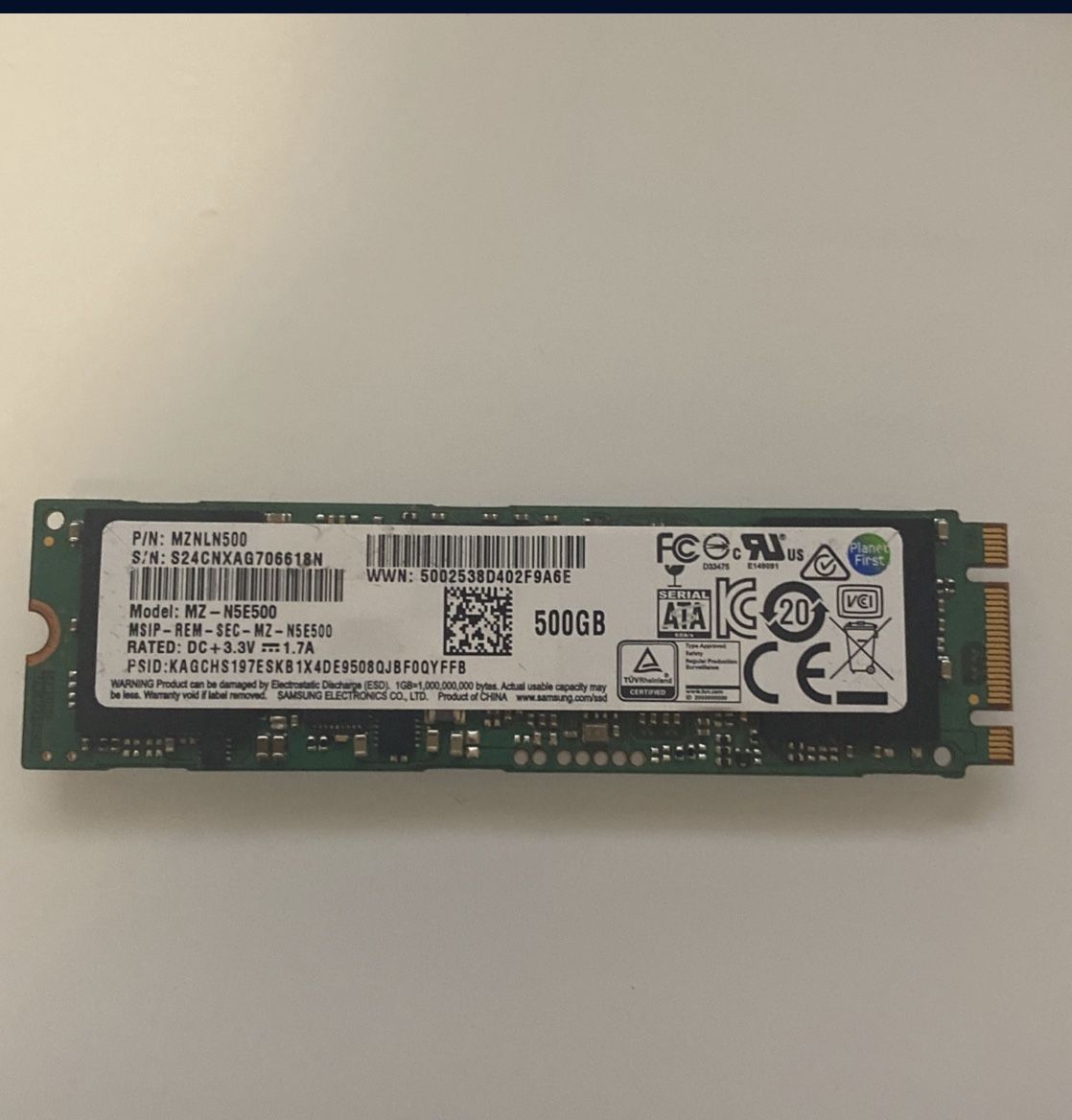 Samsung SSD 850 Evo 500 GB