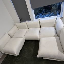 White cream Sectional couch