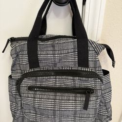 Plaid Diaper Bag Weekend Bag Multiple Pockets