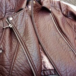 Guess Women's Sz Med Leather Jacket 