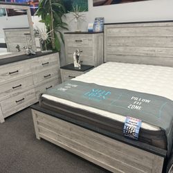 Limited Time Offer🤑Gorgeous Grey Wood 5pc Bedroom Furniture Set Available Crazy Deal Only $899