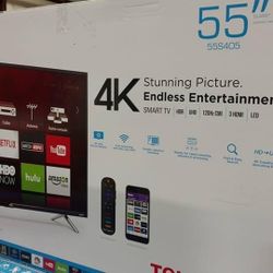 New 55 Roku Tcl 4K Smart Tv  $250.00
