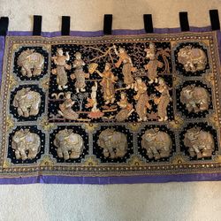 Vintage Kalaga Elephant 12 Embroidered $280