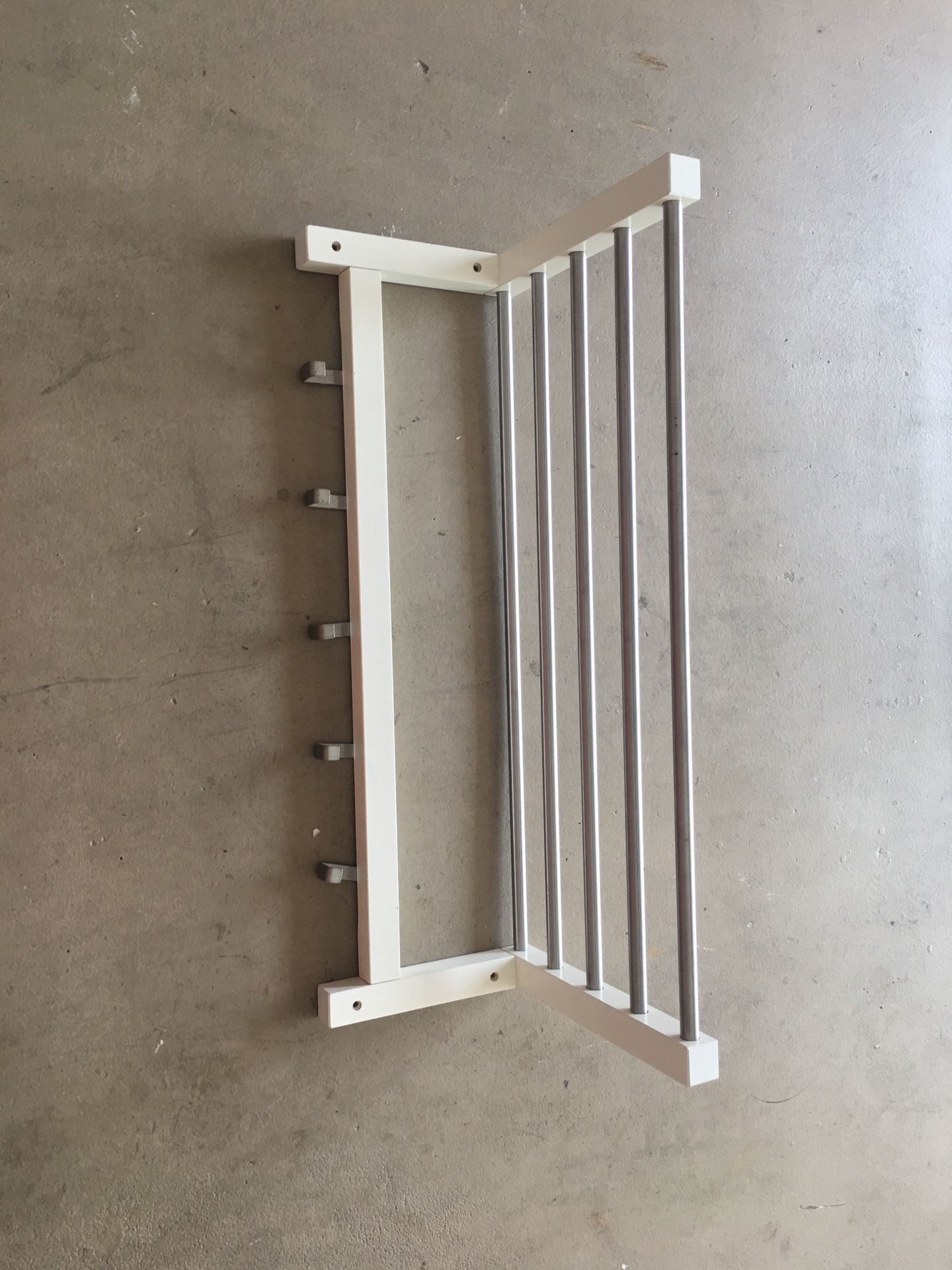 $10 - White Wall Mount Shelves with Hooks