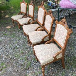 Set of 4 Victorian Chairs modern reproductions 
