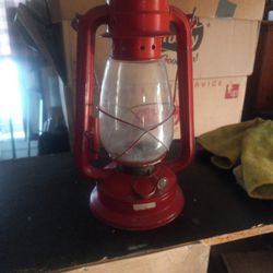 Red Oil Lamp Antique