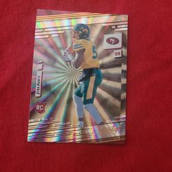Trey Lance Prestige Sunburst Holo Rookie Card 