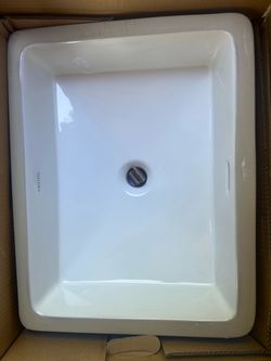 New 19-13/16" Centric Rectangle Undermount Bathroom Sink with Slotted Overflow