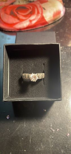 Sterling silver CZ diamond