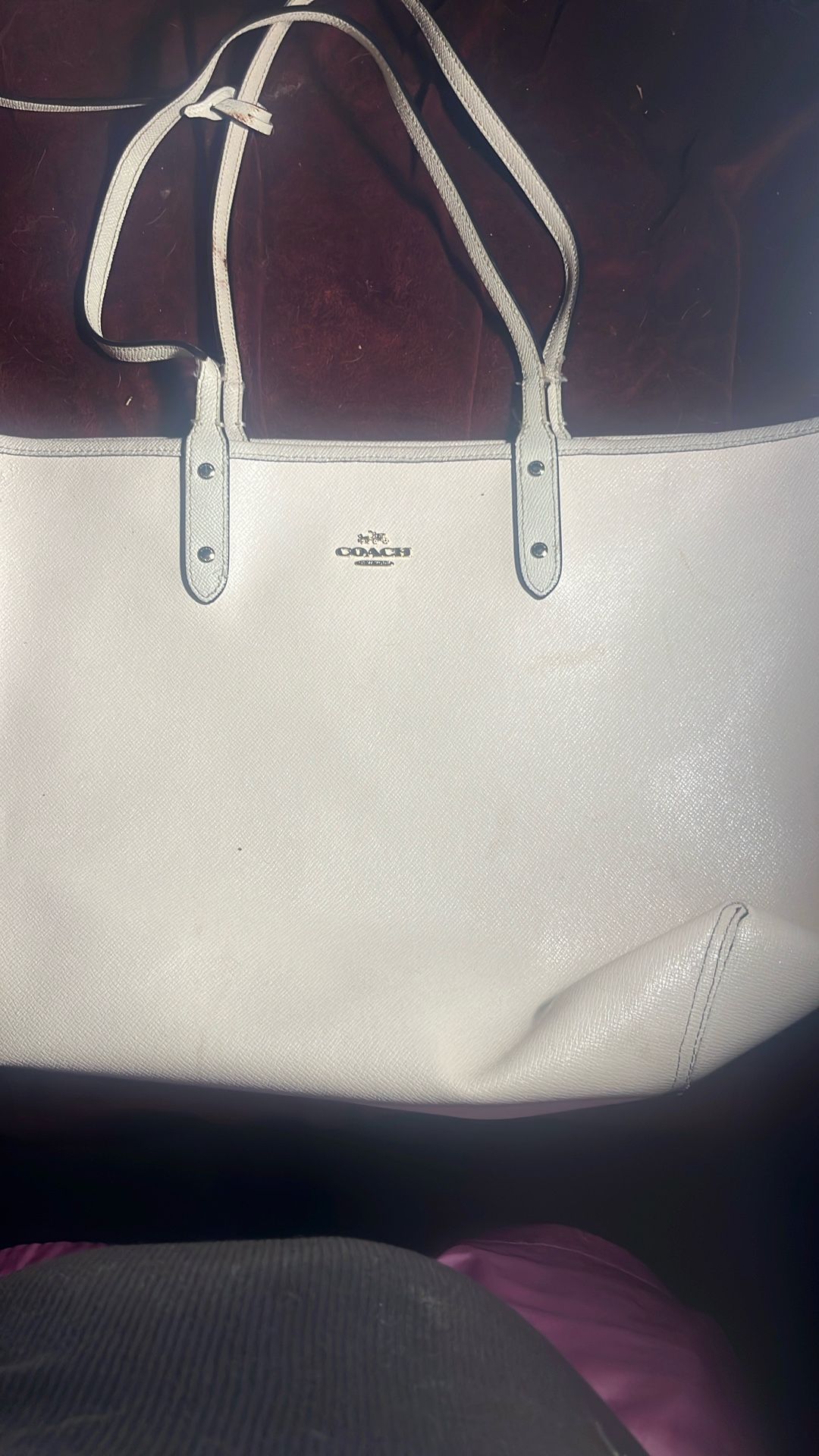 Women’s White Coach Purse