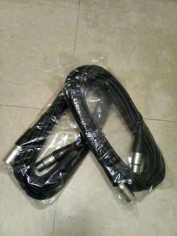 A PAIR. 25 FT XLR CABLES 3PIN