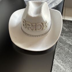 Bride cowgirl Hat  With Veil ,In foothills Area 