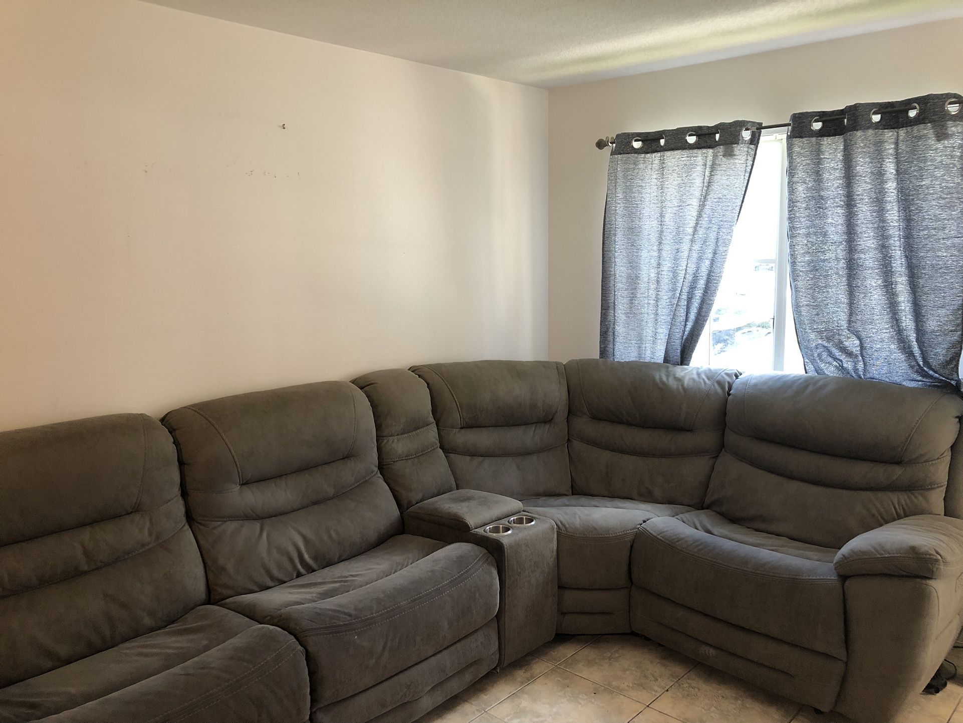 Almost NEW Grey Couch With USB