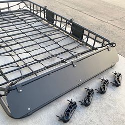 BRAND NEW $160 Roof Rack Basket w/ Cargo Net, Universal Fit 64x39” Car Top Luggage Carrier 150 LBS max