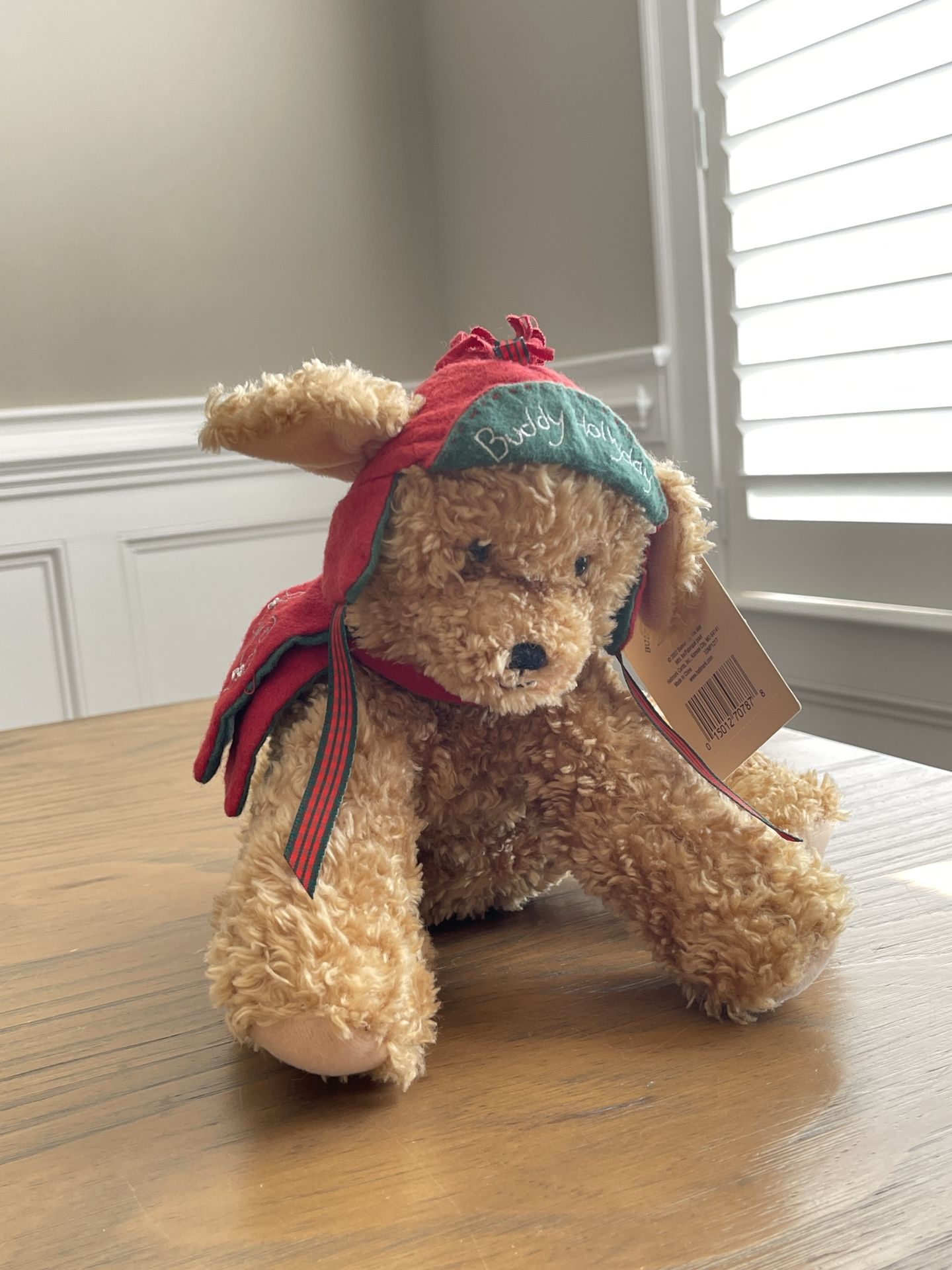 Hallmark christmas Plush Buddy Hollyday Dog Holiday Stuffed Animal 9in