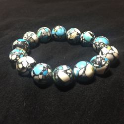 Turquoise Colored Bead Bracelet