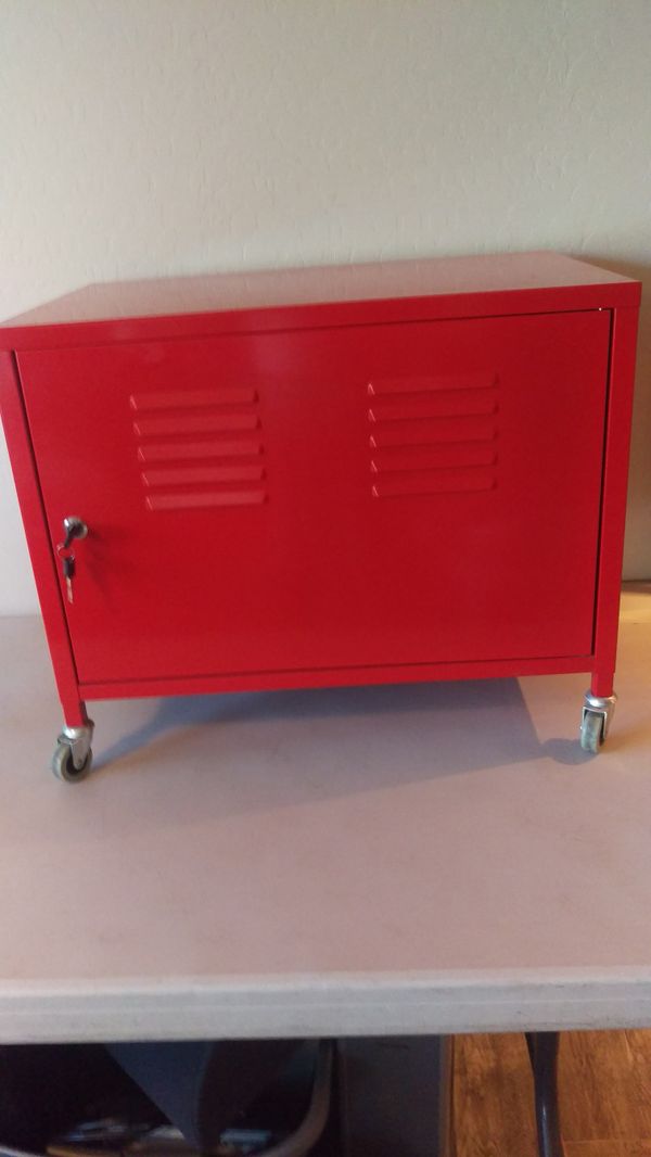 Ikea Red Rolling Locker Cabinet Like New For Sale In Chandler Az