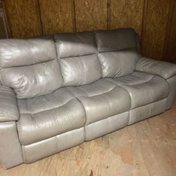 Double Leather Recliner
