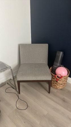 Grey accent chair