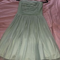 Sage, Green Dress With Rhinestones