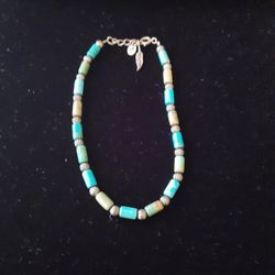 Sterling Silver Bracelet with Turquoise Stone  By Carolyn Pollack 