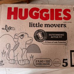 Brand  New Seal Huggies Little Mover 120cts