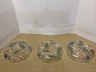 Vintage 4 Pieces Of Crystal Tulips Bowls And Serving Bowls