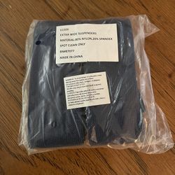 Set of Extra Wide Suspenders - New in Bag - Navy