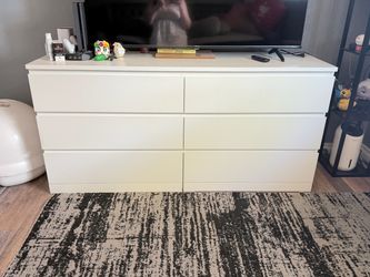IKEA MALM 6-Drawer Double Dresser White