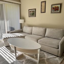 Living room set (West Elm sofa, IKEA coffee table & rug