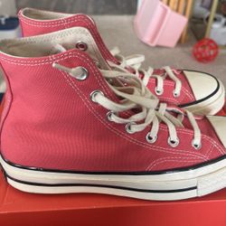 Converse Women Size 7.5 University Red/cherry Blossom 