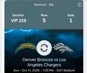 Chargers vs Broncos - Sun Oct 11