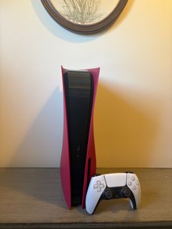 PS5 Disc Edition with Custom Red Plates