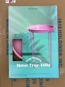 Metal Tray Table (NEW IN BOX) PINK