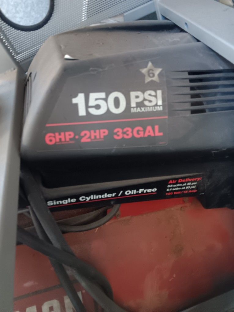 Craftsman 6Hp 30 Gallon Compressor $140