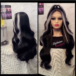 Human Hair Blended Lace Front Wig 
