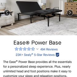 Sealy Adjustable Queen Bed Frame And Mattress For Sale