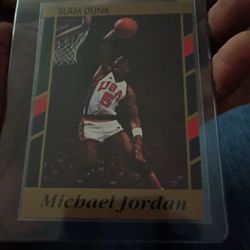 Michael Jordan Super Rare Olympics Slam Dunk Card 