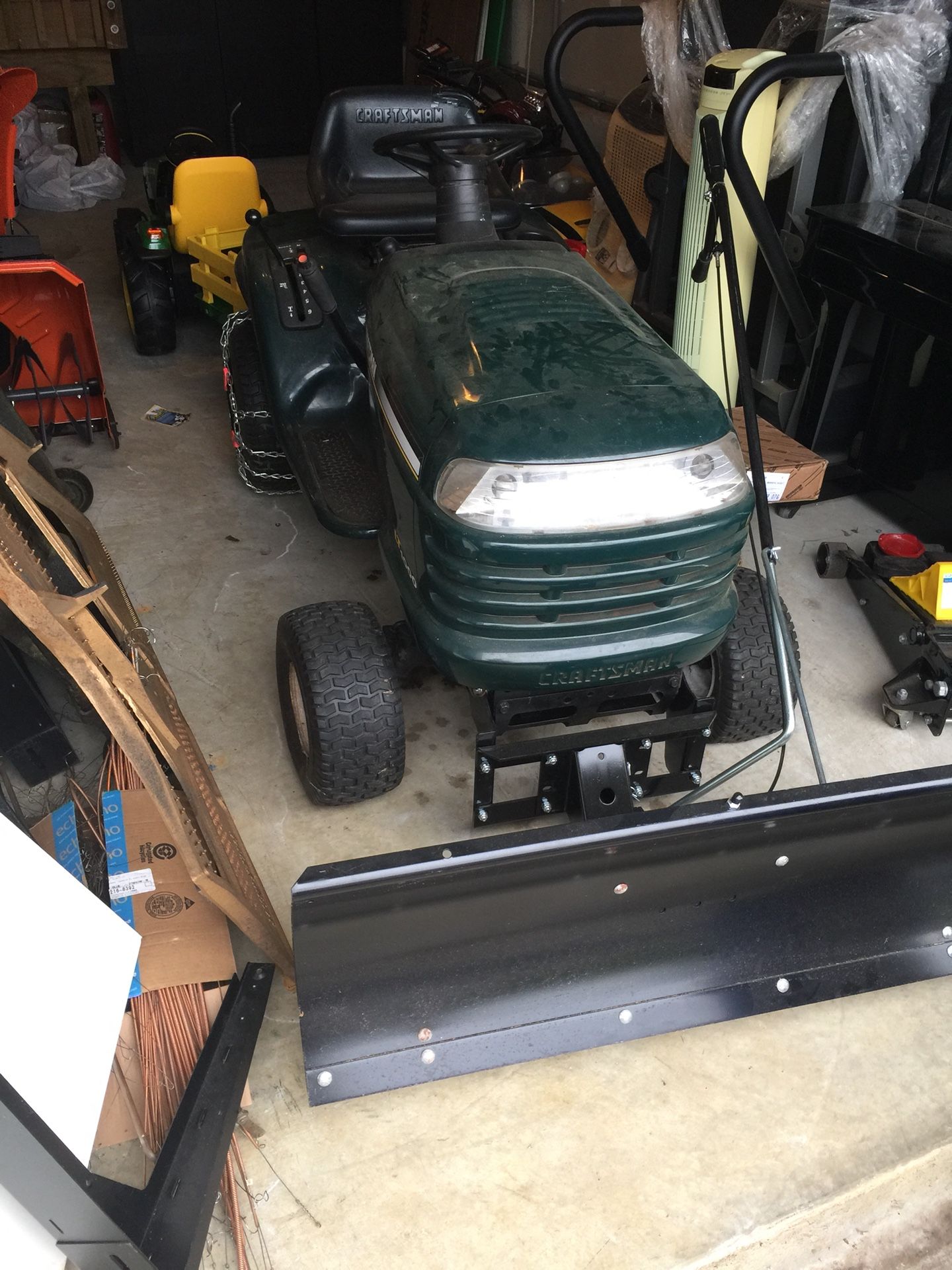 Craftsman outlet lt1000 plow