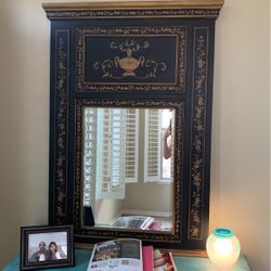 Italian Antique Hand Painted Mirror 