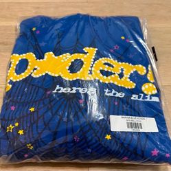 Blue Spider Hoodie Size Medium Brand New 