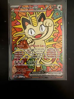 Meowth EX Pokémon Card 121/088 Full Art
