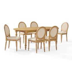 Daphne 7-Piece Dining Set For 6 - Rustic Brown