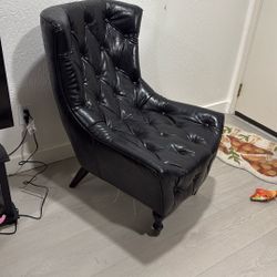 [FREE] Two Black Chairs w/ Front rollers