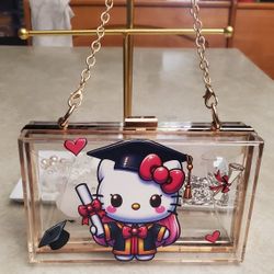 Acrylic Glass Purse Hello Kitty 